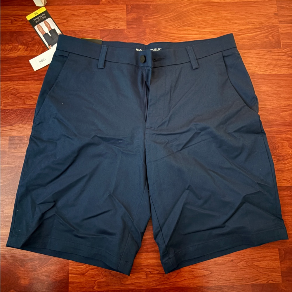 Banana Republic Dark Blue Flat Front Shorts